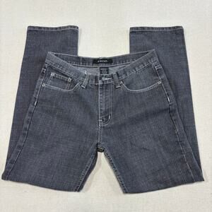 M Society Jeans Mens 32x30 Black Straight Leg Dark Wash Denim Grunge Y2K Vintage